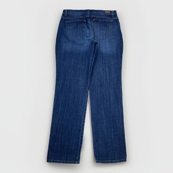 Lee Jeans Womens 12 Long Relaxed Fit Straight Leg Mid Rise Blue Measures 32x32.5 - Picture 2 of 10